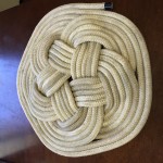 And from the leftover rope from the big mat, I made a 16' flat turk's head mat
