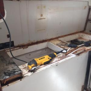 Whitby 42 aft galley counter